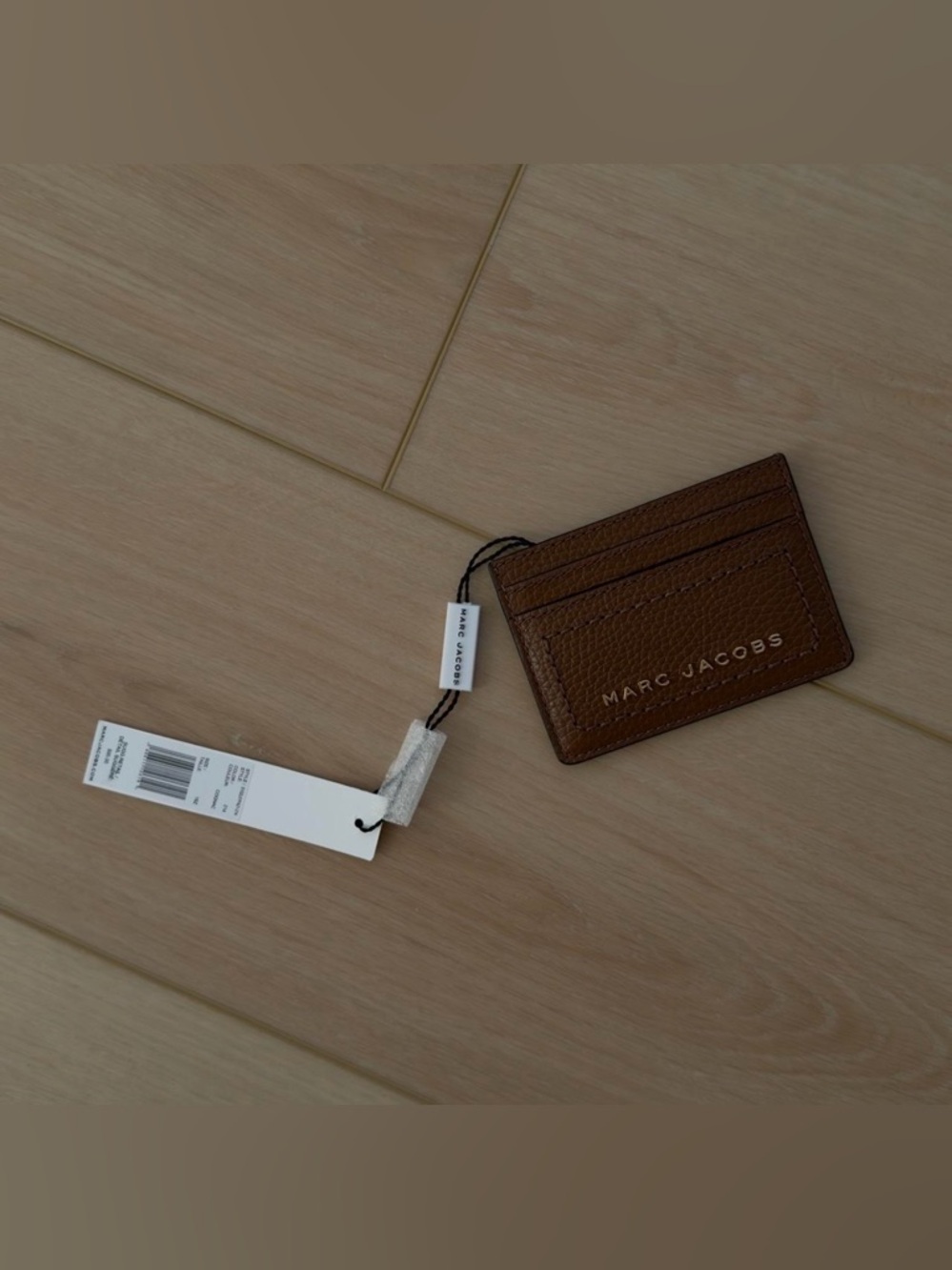 Marc Jacobs Brown Pebbled Leather Card Case